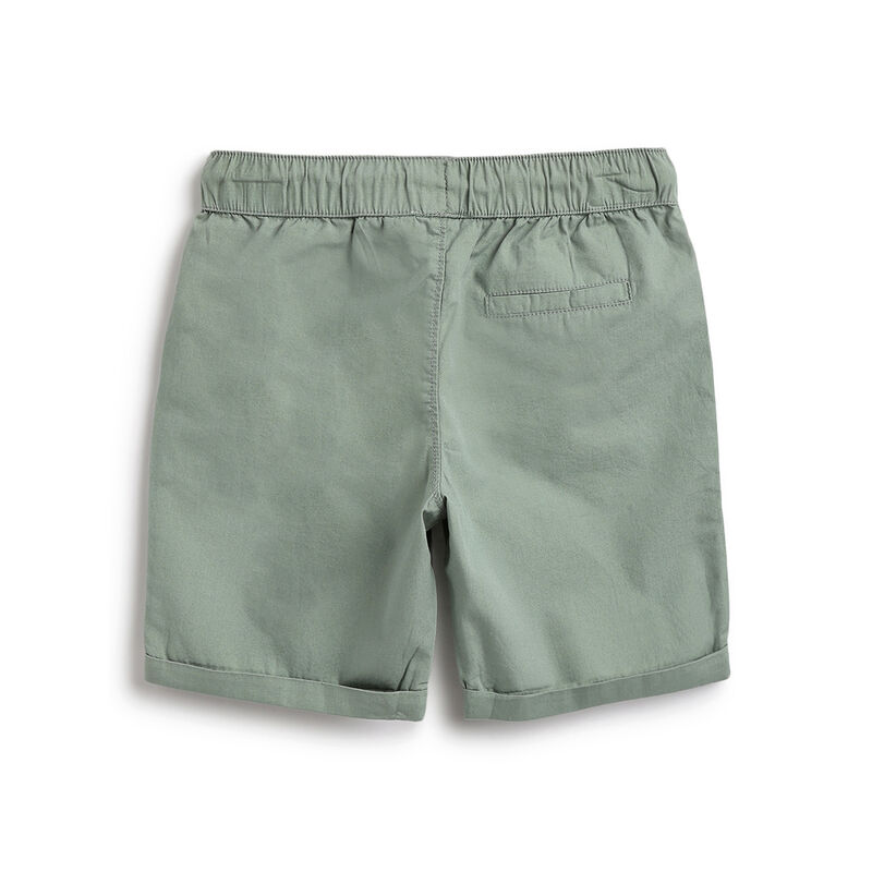 Boys Medium Green Solid Shorts image number 1